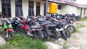 Polres Paniai Amankan 56 Motor Hasil Curanmor