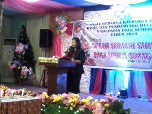 Pdt Yenny Saragih  Minta DPMK Biak Numfor Harus Belajar Kasih Dari  Teladan Yesus