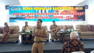 Sikapi Virus Corona, Sekwan DPRP Gelar Sosilisasi.
