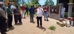 Serahkan Bama di Jayapura Utara,Rustan Saru Minta Warga Tetap di Rumah