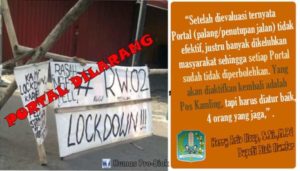 Dinilai Tidak Efektif ,Portal Dilarang, Pos Kamling Dioptimalkan