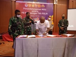 Rencana Gunakan Fasilitas TNI-POLRI,PB PON Tekeng MoU Dengan Kodam dan Polda