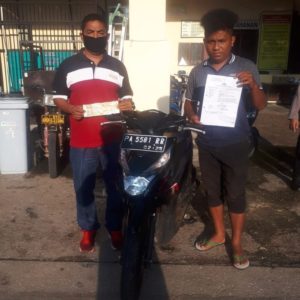 Tim Delta Polresta Kembalikan Motor Hasil Curian Kepada Pemiliknya