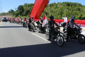 Kapolresta Lepas Perserta Kirab Merah Putih