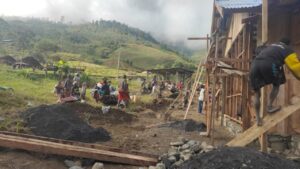 Pengerjaan Balai Penyuluhan KB Dikampung Nioga, Capai 54 Persen