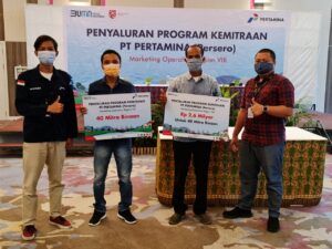 Pertamina Kelontorkan Dana Kementrian UMKM 2,6 M Bagi 40 Mitra Binaannya