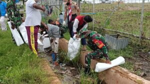 Perangati HSP Ke 92, TNI-Polri Gandeng KNPI Gelar Karya Bakti