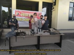 Polres Mamteng Berhasil Ringkus Pelaku Pencurian Kas Bank Papua
