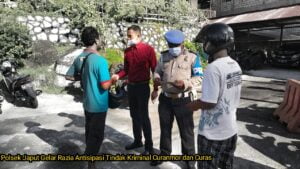 Polsek Japut Gelar Razia Antisipasi Tindak Kriminal Curanmor dan Curas