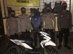 Tim Patmor IV Tanah Hitam Amankan Pelaku Penadah Motor Curian
