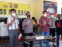 Polres Keerom Berhasil Amankan 4 Orang Pembawa Ganja