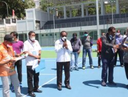 Evaluasi Venue Tenis, Ketua Harian Sub PB PON XX Kota Jayapura Minta Semua Bidang Harus Saling Koordinasi