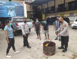Penyidik Narkoba Polresta Musnahkan 2,3 Kg Ganja