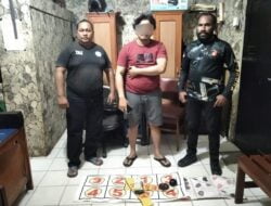Polisi Bekuk Bandar Judi Dadu di Waena Beserta Barang Buktinya