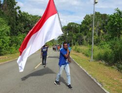 Merah Putih Berkibar Bersama GMKI di PLBN Skouw Papua