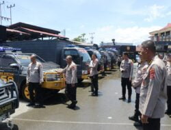 Menghadapi Kejadian kontijensi Wakapolda Papua Lakukan Pengecekan Kendaraan dan Alat Khusus Dit Samapta