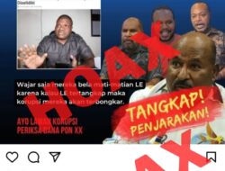 Laurenzius Kadepa : Stiker Saya Yang Beredar Soal Selidiki Dana PON dan Peparnas Itu Hoax
