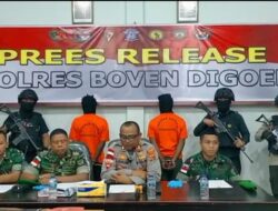 Bawa 4 Pucuk Senjata Api, 2 Orang Diamankan Polres Boven Digoel