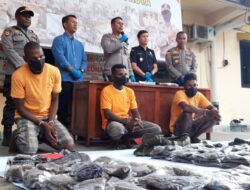 Polisi Amankan 3 WNA Asal PNG Beserta 11 Kilo Ganja Siap Edar