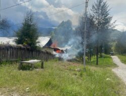 Brutal, Usai Bakar Rumah Warga KKB Kontak Tembak Dengan Aparat Gabungan