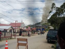 Di Dogiyai, Kantor Dinas UKM, Kesbangpol dan 8 Unit Rumah Hangus Terbakar