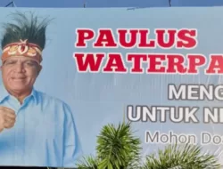 Baliho Paulus Waterpauw Minta Doa Restu, Herman Yoku : Anak Asli Papua Berhak Maju Jadi Calon Gubernur