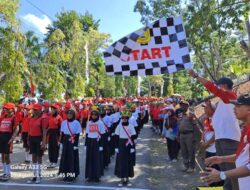 382 Regu Ramaikan Lomba Gerak Jalan Jelang HUT RI ke-79 Tingkat Kota Jayapura