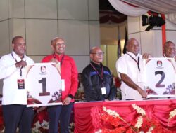 KPU Papua Gelar Pengundian Nomor Urut Cagub-Cawagub, BTM –YB Nomor Urut 1, Mari-Yo Nomor Urut 2