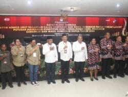 BTM-CK Hadiri Pleno Penetapan Nomor Urut Paslon, Matius Fakiri Tidak Muncul di KPU