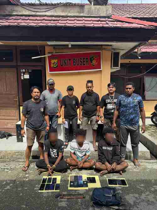 Nyolong Puluhan Unit HP, 3 Pelaku Diringkus Polisi
