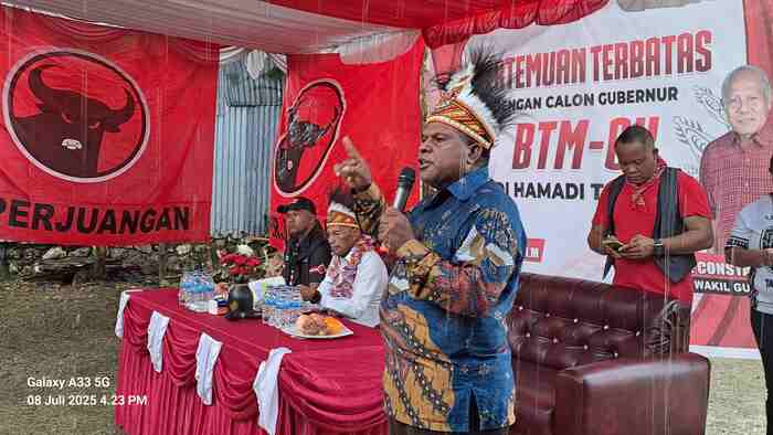 Lukson Wanggai Seruhkan 90 Persen Masyarakat Ambai Bungkus Suara Untuk BTM-CK