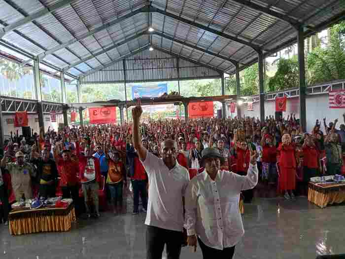 BTM Disambut Ribuan Warga Kepulaun Yapen, Tegaskan Komitmen Jaga Harga Diri Orang Saireri