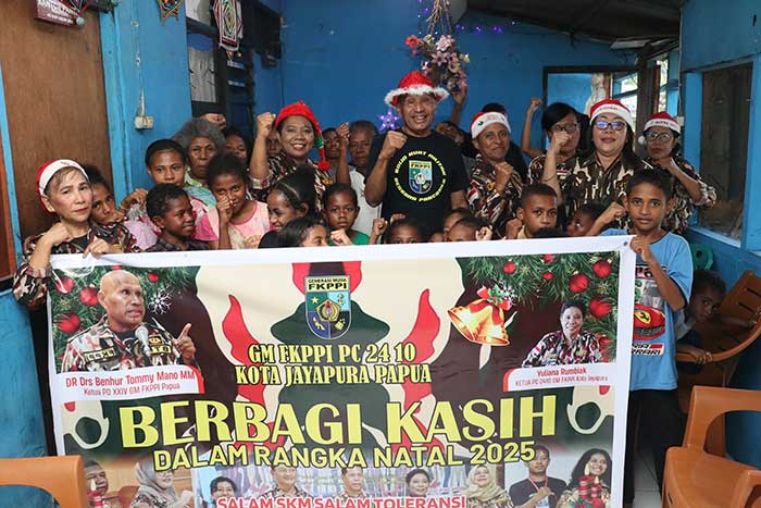 Natal Penuh Kasih, GM FKPPI Papua Hadirkan Sukacita di Panti Asuhan Air Mata Mama