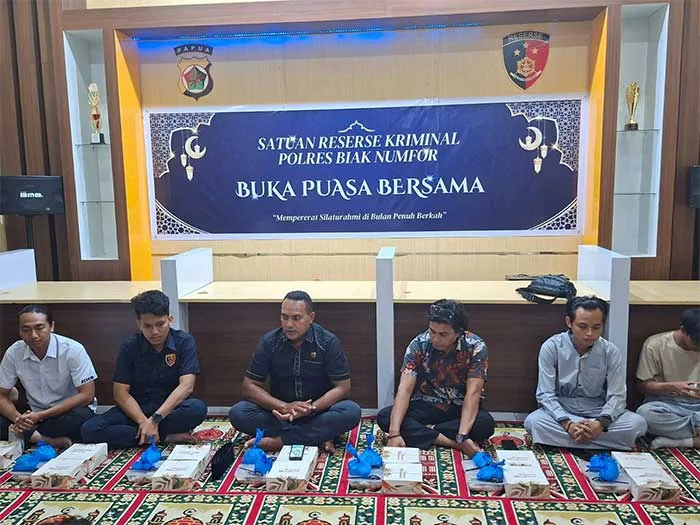 Satreskrim Polres Biak Gelar Buka Puasa Bersama, Pererat Silaturahmi Antar Anggota