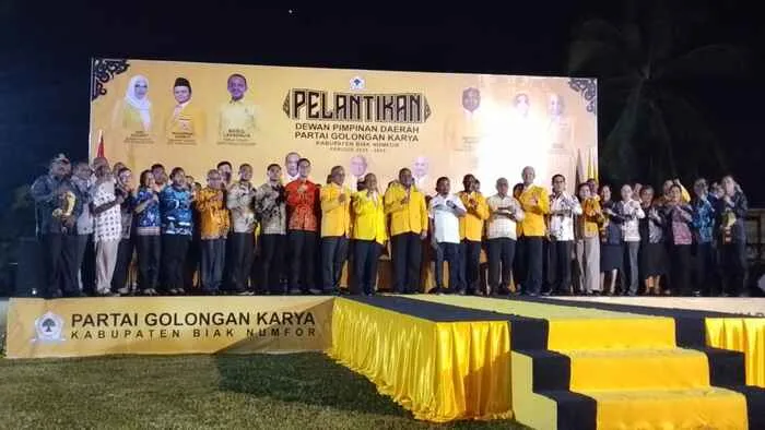 Pimpinan dan Anggota DPRK Biak Hadiri Pelantikan Pengurus DPD Partai Golkar Biak Numfor 2026–2031