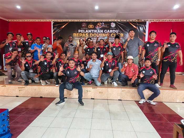 Pelantikan Gardu Bepas dan Turnamen Domino Warnai HUT Bhayangkara ke-80 di Abepura