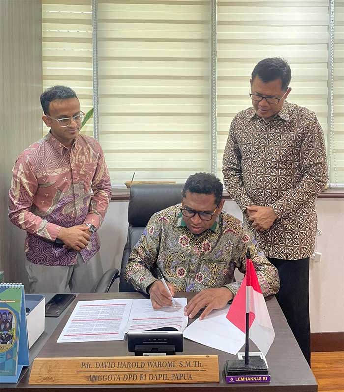 Teken MoU di DPD RI, Pdt David Waromi dan Universal Prognostics Perkuat Deteksi Dini Kanker Payudara