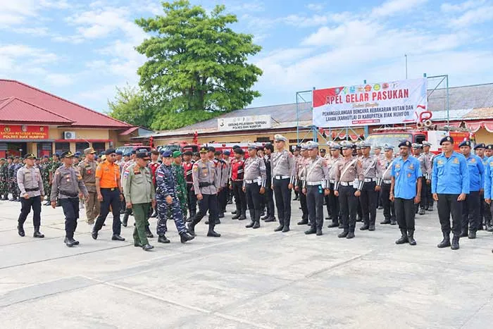 Polres Biak Numfor Gelar Apel Kesiapsiagaan Penanggulangan Karhutla