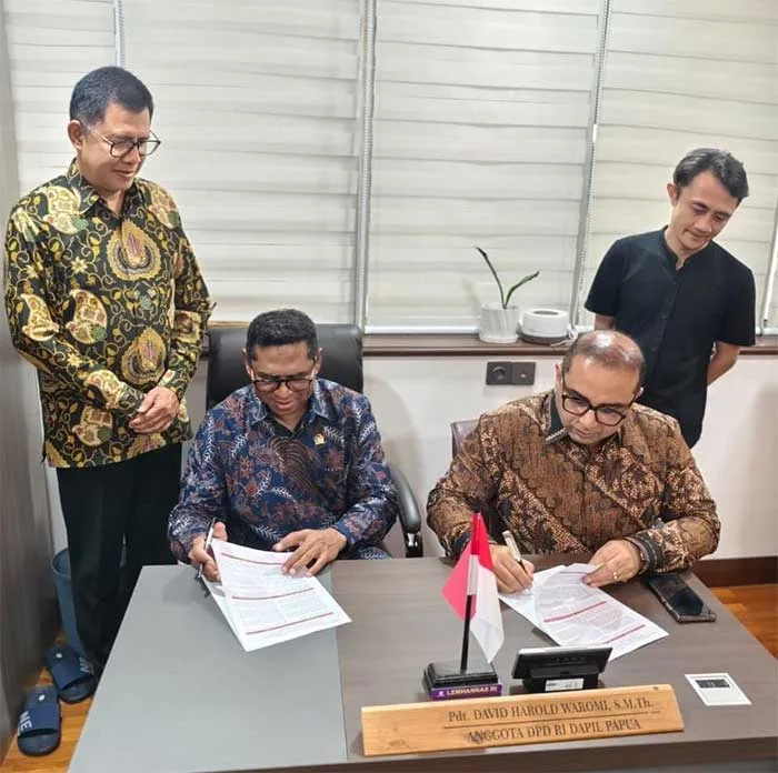 Teken MoU di DPD RI, Pdt David Waromi dan Universal Prognostics Perkuat Deteksi Dini Kanker Payudara