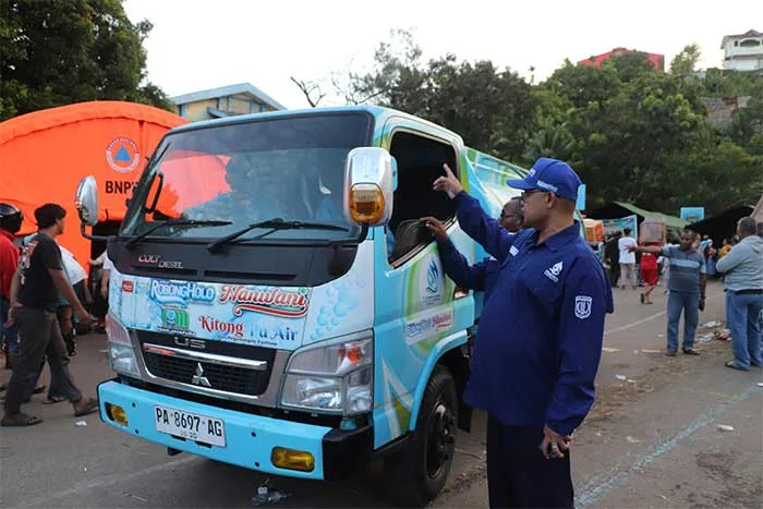PT Air Minum Jayapura Siagakan Mobil Tangki dan Tandon untuk Korban Kebakaran Palopo